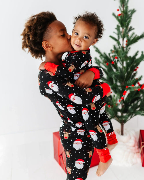 Baby Kids Bamboo Pajamas — Snow Ho Ho Two-Piece Pajama Set — Image 20