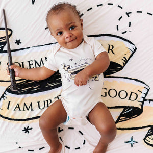 Bums & Roses - Baby & Kids Bamboo Pajamas - PRESALE - Harry Potter™ Infant Bodysuit - Image 1