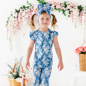 Baby Kids Bamboo Pajamas — Southern Rose Two-Piece Pajama Set — Image 1