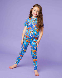 Baby Kids Bamboo Pajamas — Space Jam™ Short Sleeve Pajama Set — Image 1