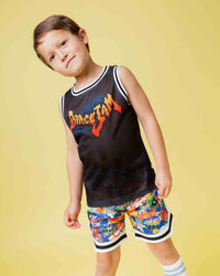 Baby Kids Bamboo Pajamas — Space Jam™ Clutch Jersey Top With Shorts — Image 1
