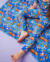 Baby Kids Bamboo Pajamas — Space Jam™ Bum Bum Blanket — Image 1