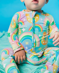 Baby Kids Bamboo Pajamas — Good As Gold Convertible Romper — Image 1