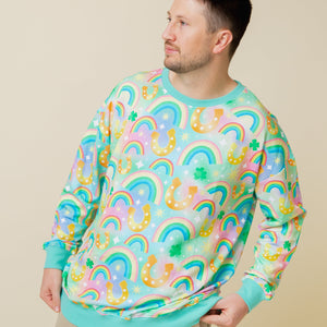 Baby Kids Bamboo Pajamas — Good As Gold Adult Unisex Crew Neck Sweatshirt — Image 1