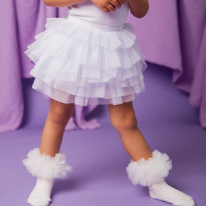 Baby Kids Bamboo Pajamas — Stardust Tulle Skort — Image 1