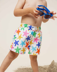 Baby Kids Bamboo Pajamas — Star of the Shore Swim Shorts — Image 1