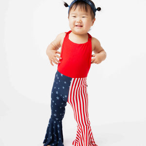 Baby Kids Bamboo Pajamas — Star of the Show Backless Jumpsuit — Image 1