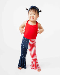 Baby Kids Bamboo Pajamas — Star of the Show Backless Jumpsuit — Image 1