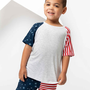Baby Kids Bamboo Pajamas — Star of the Show Short Sleeve T-Shirt & Shorts Set — Image 1