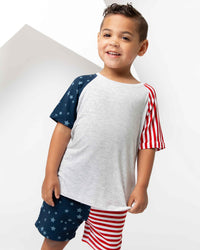 Baby Kids Bamboo Pajamas — Star of the Show Short Sleeve T-Shirt & Shorts Set — Image 1