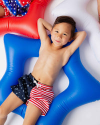 Baby Kids Bamboo Pajamas — Star of the Show Swim Shorts — Image 1