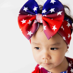 Baby Kids Bamboo Pajamas — Stars Aligned Biggie Bow — Image 1