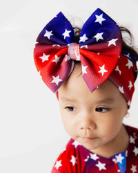 Baby Kids Bamboo Pajamas — Stars Aligned Biggie Bow — Image 1
