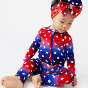 Baby Kids Bamboo Pajamas — Stars Aligned Convertible Romper — Image 1
