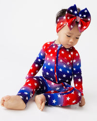 Baby Kids Bamboo Pajamas — Stars Aligned Convertible Romper — Image 1