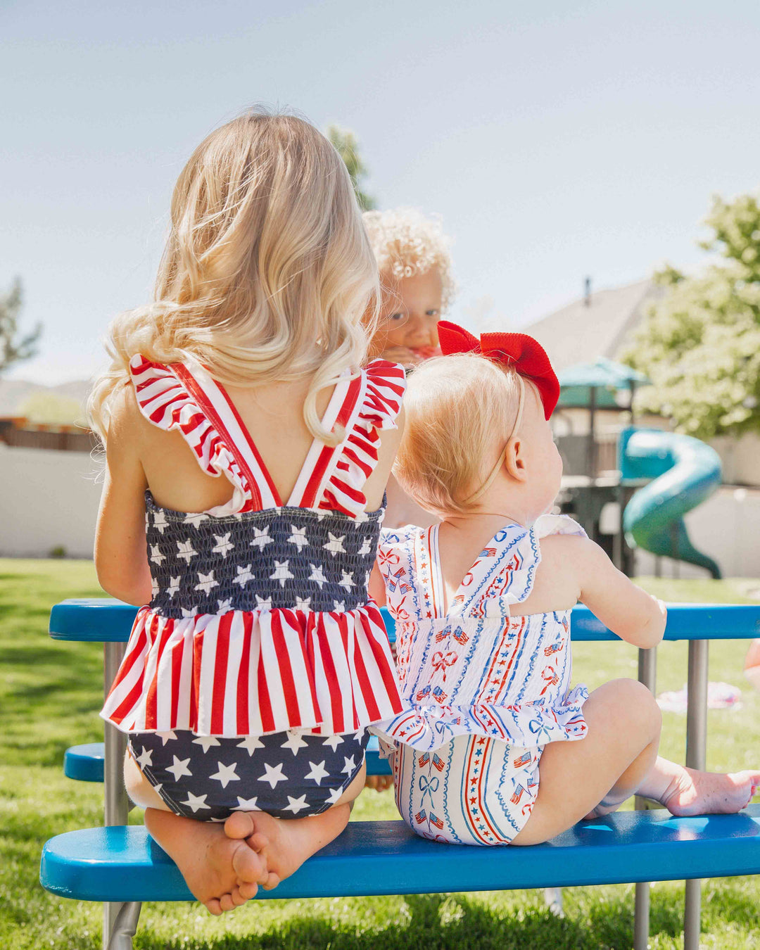 Stars & Stripes Peplum One Piece Swimsuit