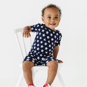 Navy Star Shortie Romper - Image 1 - Bums & Roses