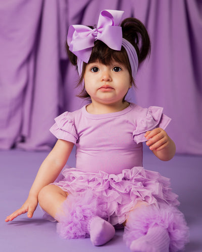 Baby Kids Bamboo Pajamas — Sugarplum Cap Sleeve Top — Image 1