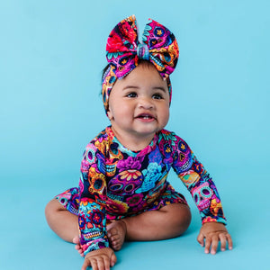 Baby Kids Bamboo Pajamas — Sweet But Deadly Ruffle Dress — Image 1