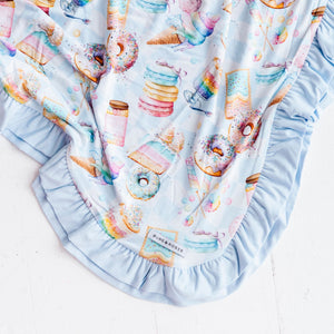 Bums & Roses - Baby & Kids Bamboo Pajamas - Sweet Dreams Ruffle Bum Bum Blanket - Image 1