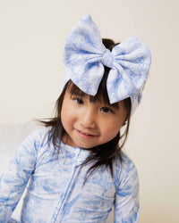 Baby Kids Bamboo Pajamas — Sweet Safari Biggie Bow — Image 1