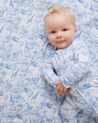Baby Kids Bamboo Pajamas — Sweet Safari Bum Bum Blanket — Image 1