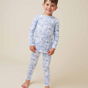 Baby Kids Bamboo Pajamas — Sweet Safari Long Sleeve Pajama Set — Image 1