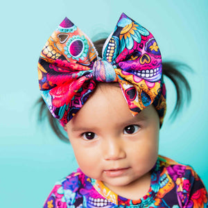 Baby Kids Bamboo Pajamas — Sweet But Deadly Biggie Bow — Image 1