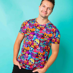 Baby Kids Bamboo Pajamas — Sweet But Deadly Men's Short Sleeve T-Shirt — Image 1