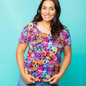 Baby Kids Bamboo Pajamas — Sweet But Deadly Women's Short Sleeve T-Shirt — Image 1