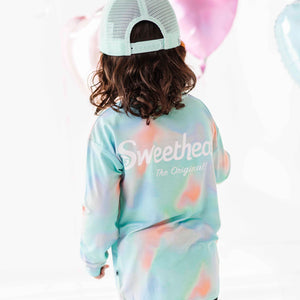 Baby Kids Bamboo Pajamas — Sweethearts® Blue Ombre Long Sleeve Shirt — Image 1