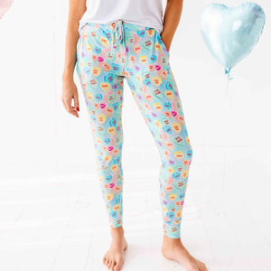 Bums & Roses - Baby & Kids Bamboo Pajamas - Sweethearts® Blue Ombre Women's Pants - Image 1