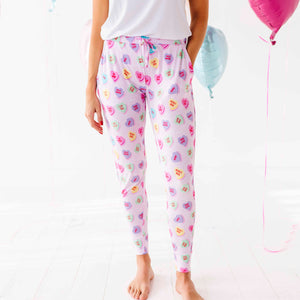 Bums & Roses - Baby & Kids Bamboo Pajamas - Sweethearts® Pink Stripe Women's Pants - Image 1