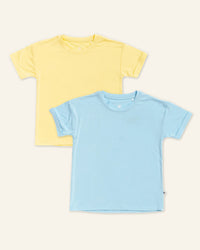 Baby Kids Bamboo Pajamas — Solid T-Shirt Bundle — Image 1