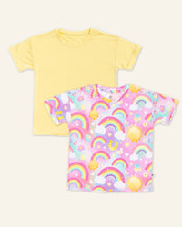 Baby Kids Bamboo Pajamas — Girls T-Shirt Bundle — Image 1
