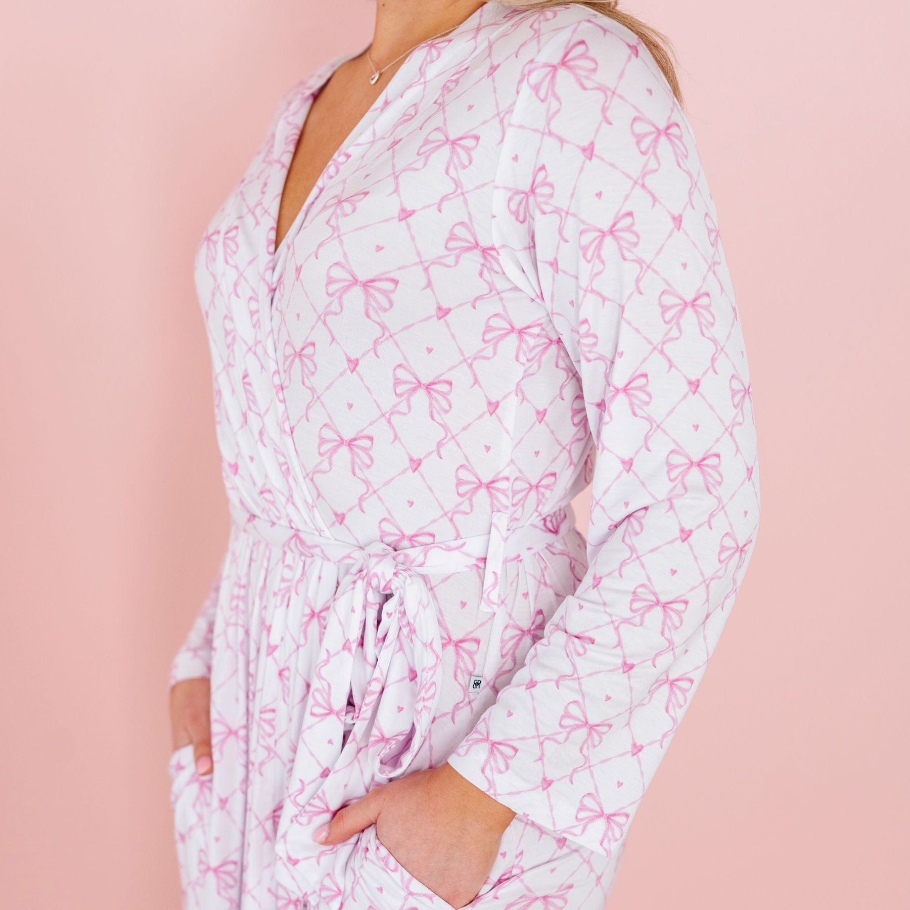 Bow Printed Robe Take A Bow Women's Robe