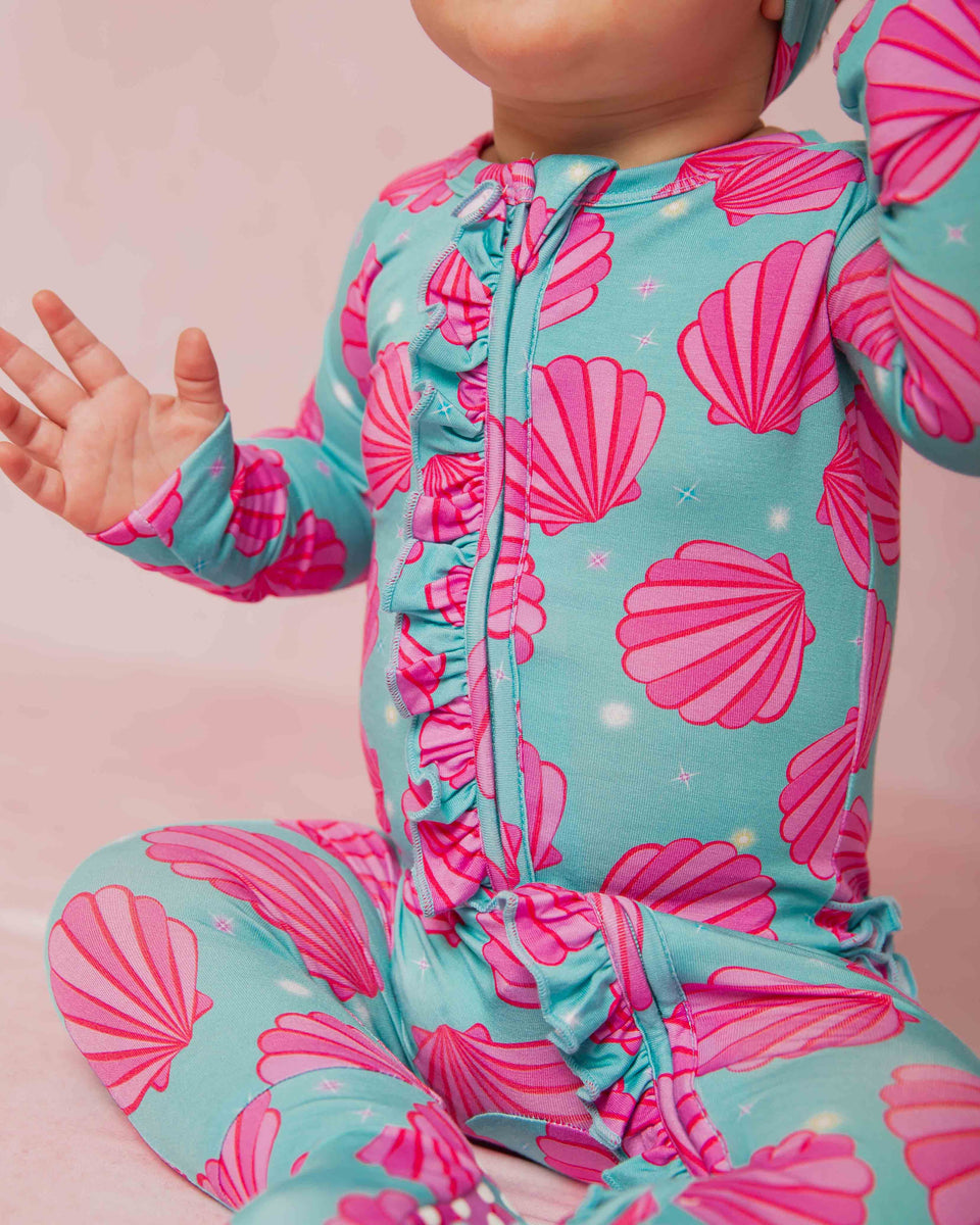 Talk to the Shell Convertible Ruffle Romper