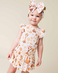 Baby Kids Bamboo Pajamas — Tall Order Cap Sleeve Ruffle Dress — Image 1