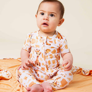Baby Kids Bamboo Pajamas — Tall Order Short Sleeve Romper — Image 1