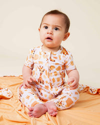 Baby Kids Bamboo Pajamas — Tall Order Short Sleeve Romper — Image 1