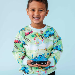 Bums & Roses - Baby & Kids Bamboo Pajamas - The Little Engine That Could® Crew Neck Sweatshirt - Image 1