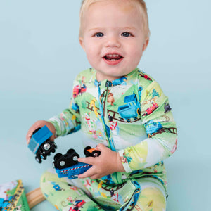 Baby Kids Bamboo Pajamas — The Little Engine That Could® Footie — Image 1