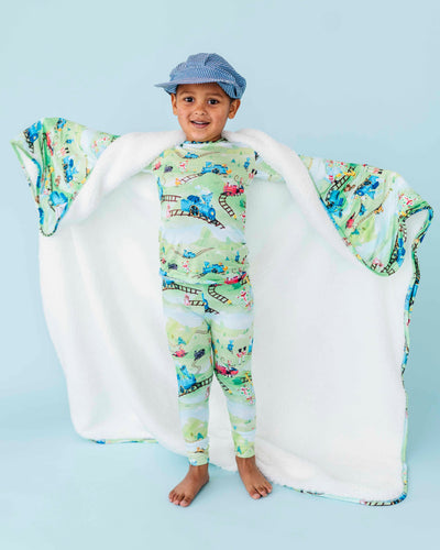 Baby Kids Bamboo Pajamas — The Little Engine That Could® Bum Bum Blanket - Plush — Image 1