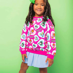 Baby Kids Bamboo Pajamas — The Powerpuff Girls™ Crew Neck Sweatshirt — Image 1