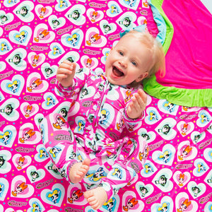Baby Kids Bamboo Pajamas — The Powerpuff Girls™ Ruffle Bum Bum Blanket — Image 1