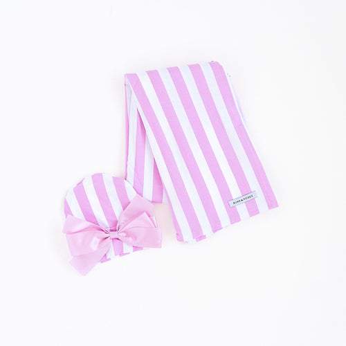 Tickle Me Pink Swaddle & Bow Beanie - Image 2 - Bums & Roses