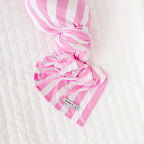 Tickle Me Pink Swaddle & Bow Beanie - Image 4 - Bums & Roses