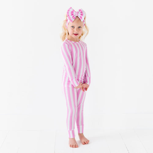 Tickle Me Pink Two-Piece Pajama Set - Image 3 - Bums & Roses