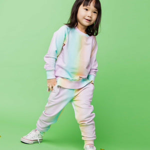 Baby Kids Bamboo Pajamas — Rainbow Jogger Set — Image 1
