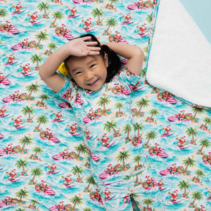 Baby Kids Bamboo Pajamas — Tis the Sea-son Bum Bum Blanket - Plush — Image 1